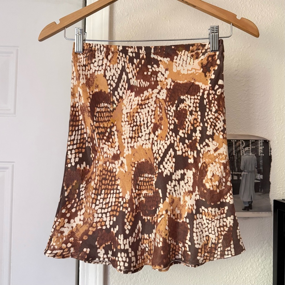 NWT JEN’S PIRATE BOOTY multicolor snake python reptile animal mini skirt‎